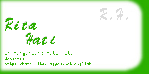 rita hati business card